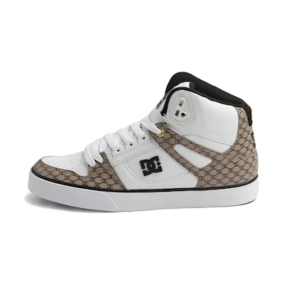 DC Shoes Pure High Top 'White Brown'