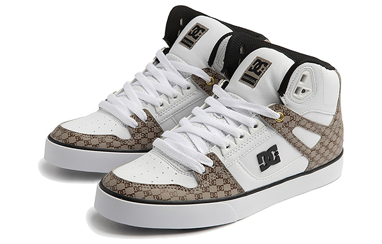DC Shoes Pure High Top 'White Brown' 圖 2