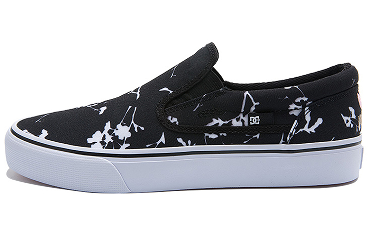 DC Shoes Pure SE SN 'Floral Canvas Slip-On Black' ADYS300185-BWP