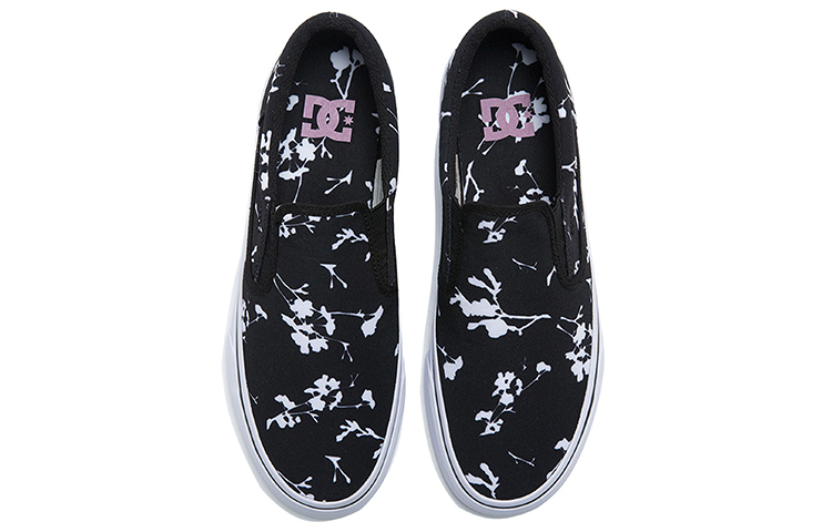 DC Shoes Pure SE SN 'Floral Canvas Slip-On Black' 圖 3