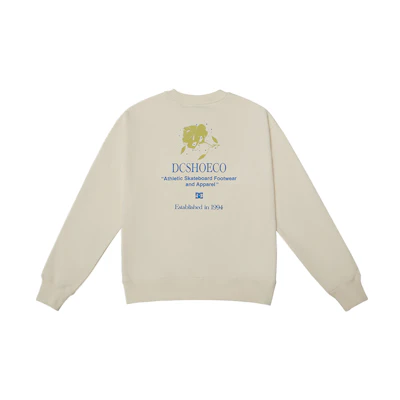 DC Shoes Retro American Solid Color Logo Print Crewneck Sweatshirt Unisex DC224M1514