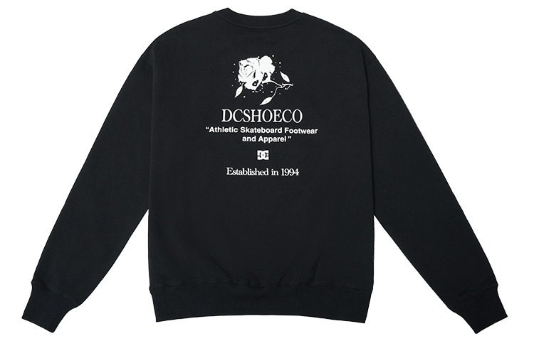 DC Shoes Retro American Solid Color Logo Print Crewneck Sweatshirt Unisex DC224M1514 圖 7