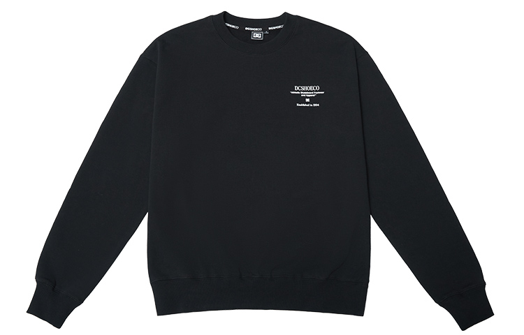 DC Shoes Retro American Solid Color Logo Print Crewneck Sweatshirt Unisex DC224M1514 圖 8
