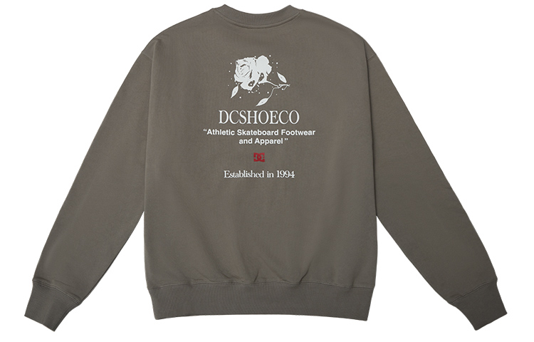 DC Shoes Retro American Solid Color Logo Print Crewneck Sweatshirt Unisex DC224M1514 圖 9
