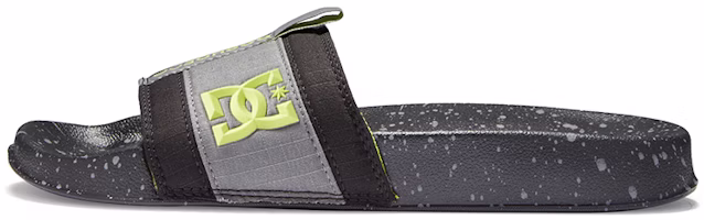 DC Shoes Slide 'Black Alphabet Strap' ADYL100074-BL4 DC Shoes Slide 'Black Alphabet Strap' ADYL100074-BL4
