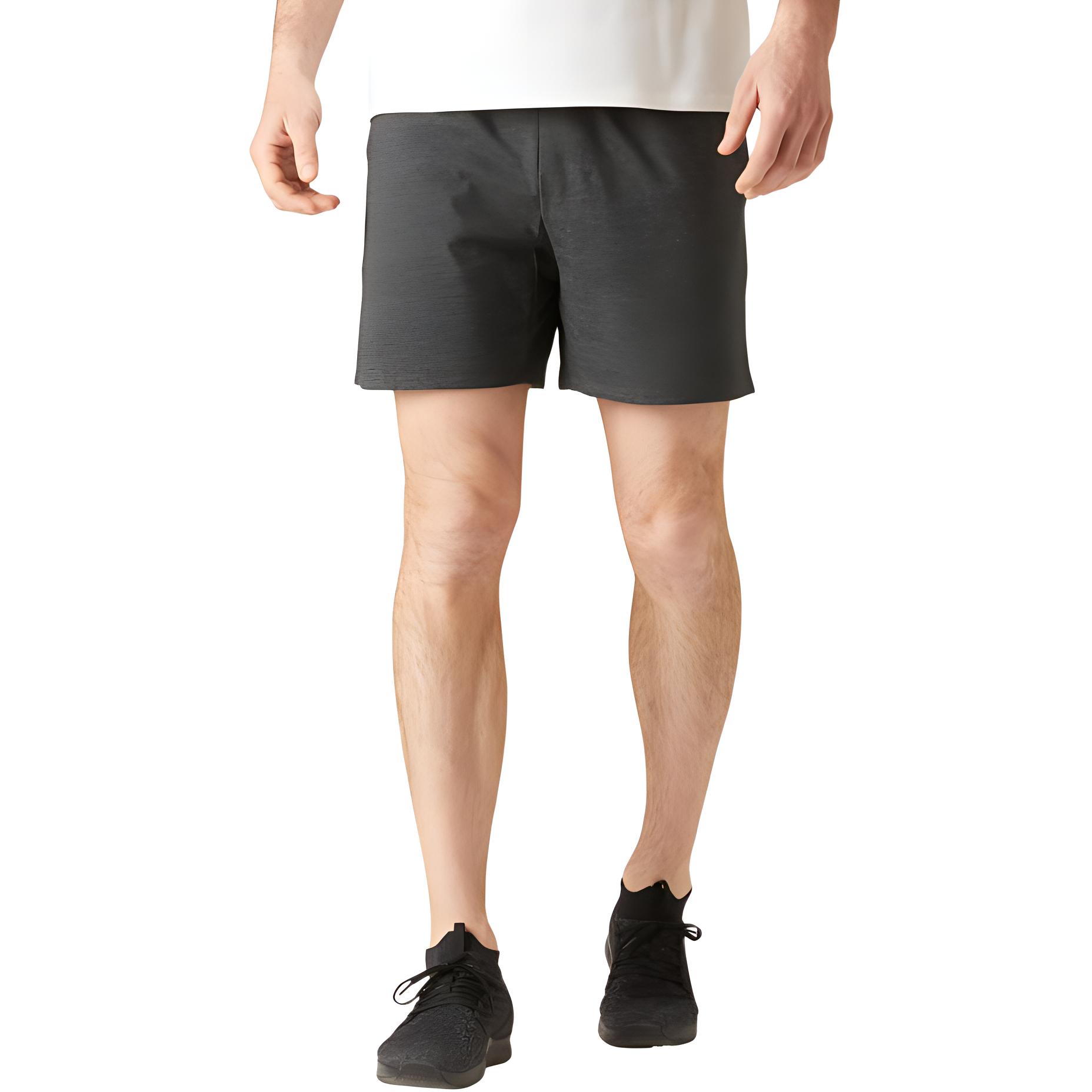 Decathlon 100 Mid-Waist Soft Stretch Shorts - Gray 8601427