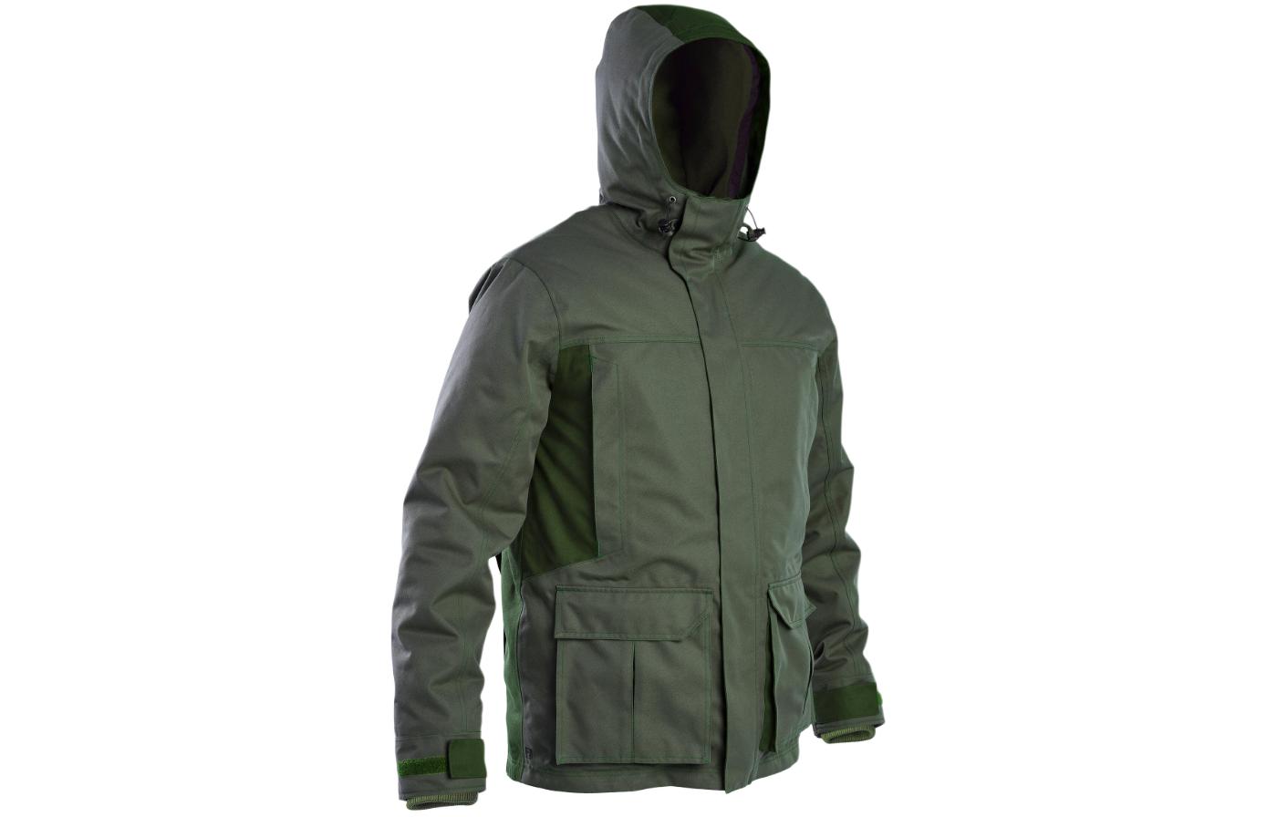 DECATHLON 500 Waterproof Winter Jacket with Fleece, Green 8649197