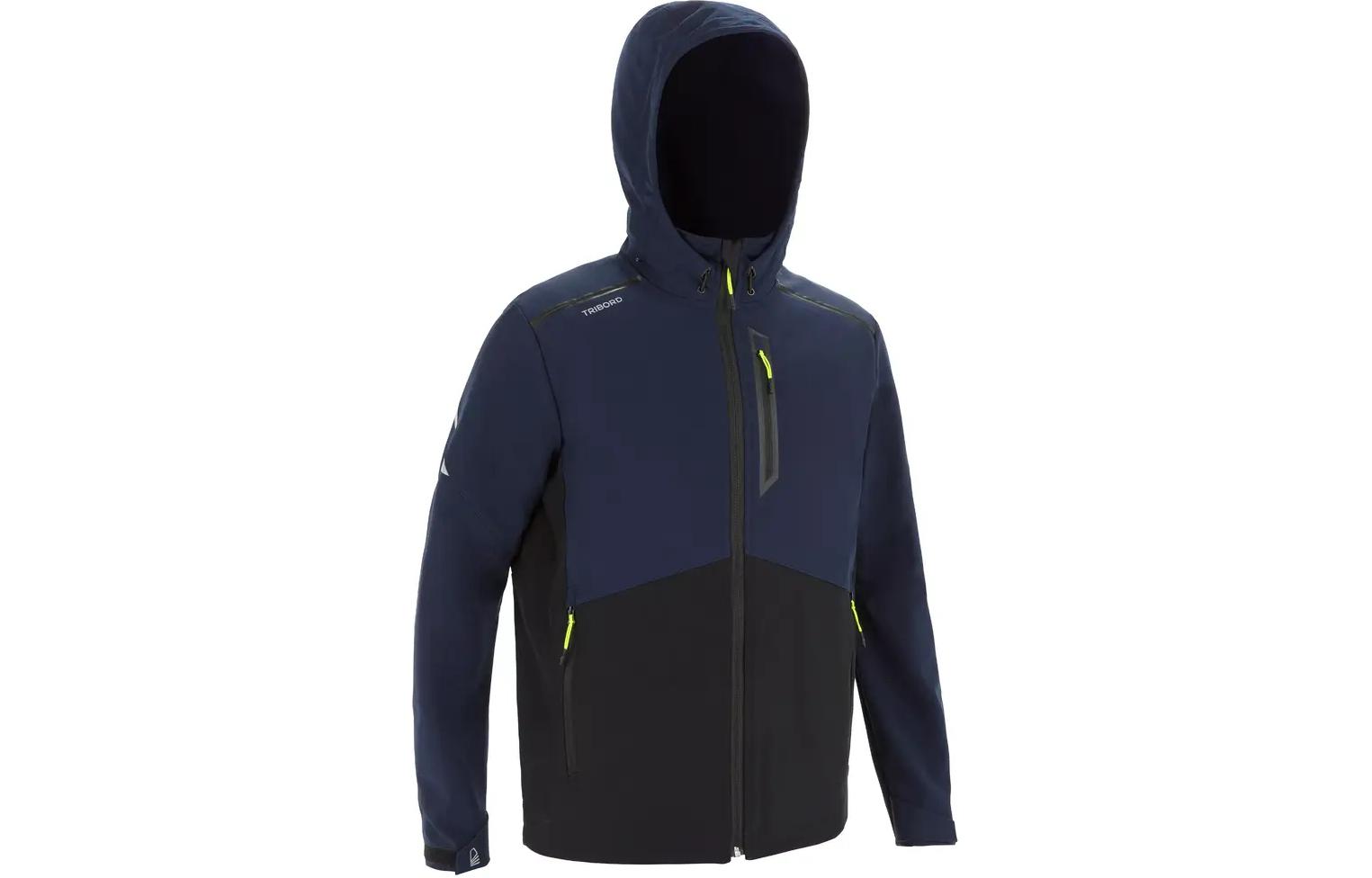 DECATHLON 900 Adjustable Hooded Warm Jacket Black/Blue Black 8600747