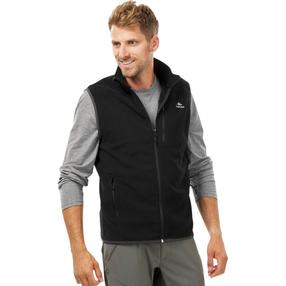 Decathlon MH100 Lightweight Fleece Hiking Vest - Black 8189216