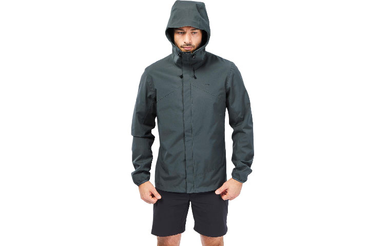 DECATHLON MH150 Waterproof Outdoor Hiking Jacket - Dark Gray Green. 8785239