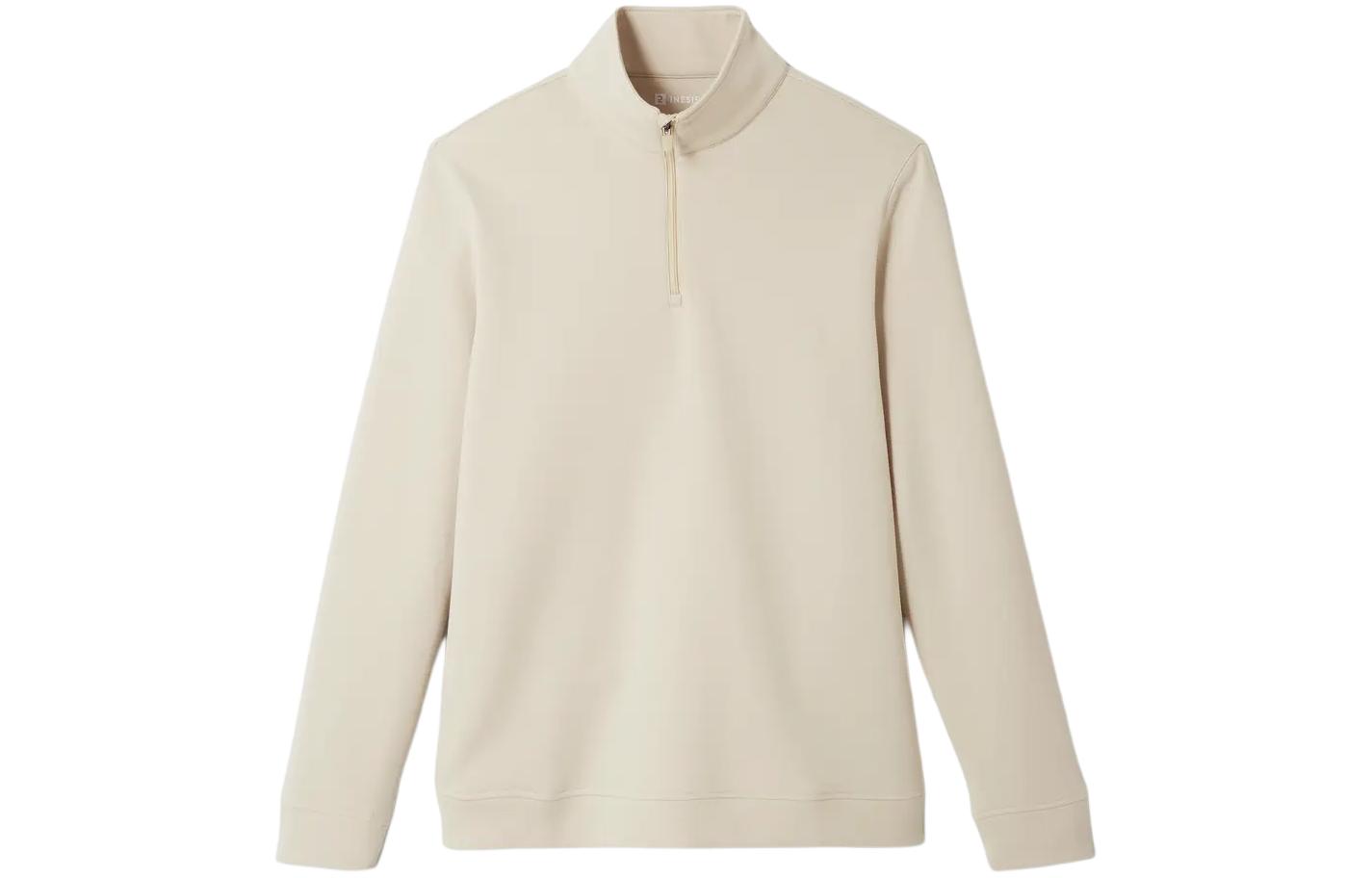 DECATHLON Soft Pullover Half-Zip Sweatshirt Light Gray 8812711