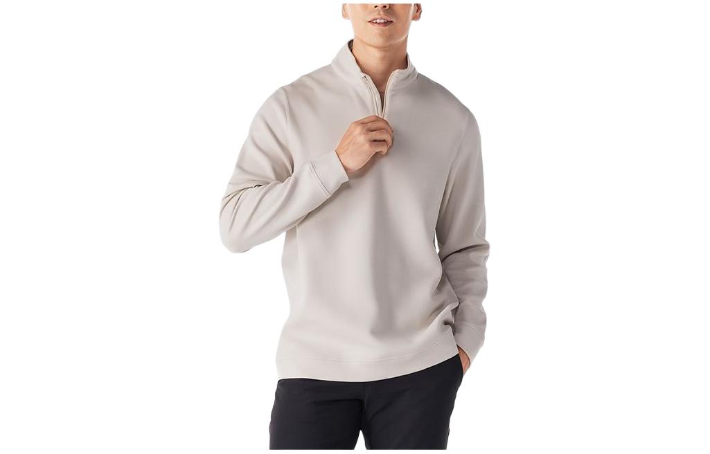 DECATHLON Solid Color Pullover Sweatshirt with Stand Collar 8736143