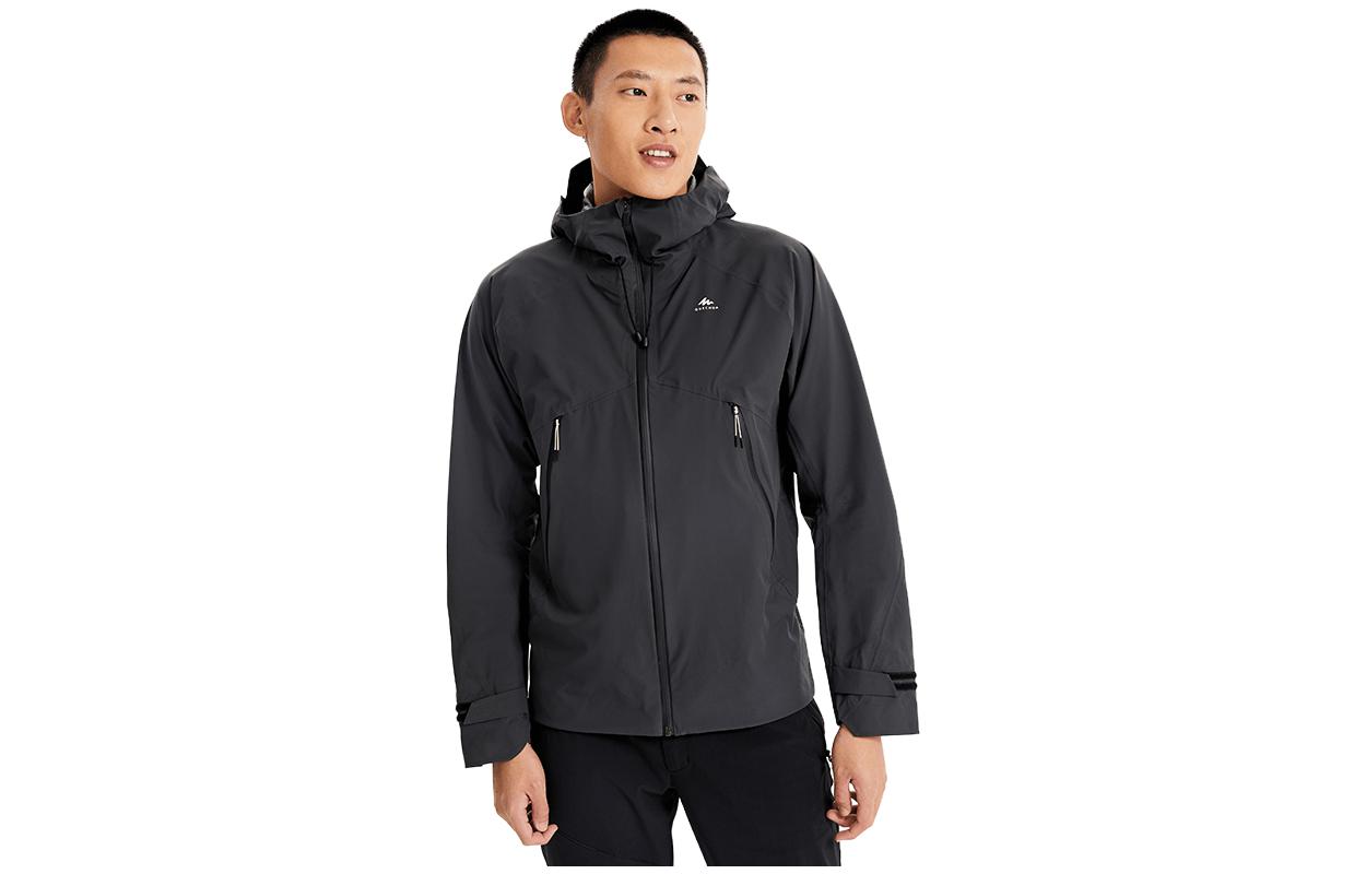 DECATHLON Solid Outdoor Sports Hooded Jacket with Zipper. 542652465