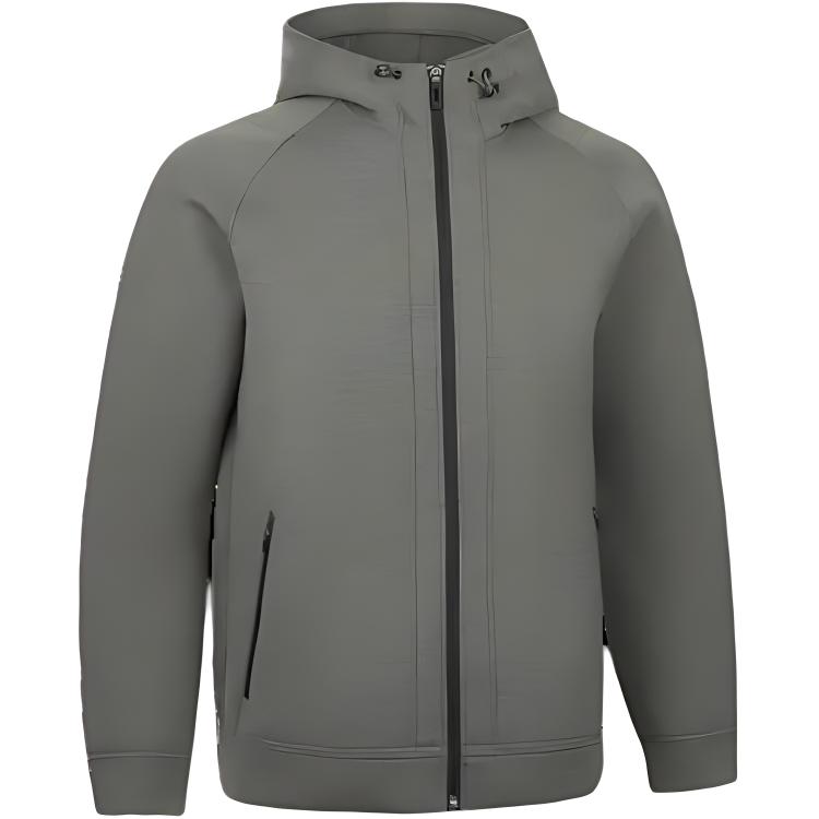 DECATHLON Unisex Fleece Hoodie Jacket Khaki Grey Green Warm and Comfortable 8843637