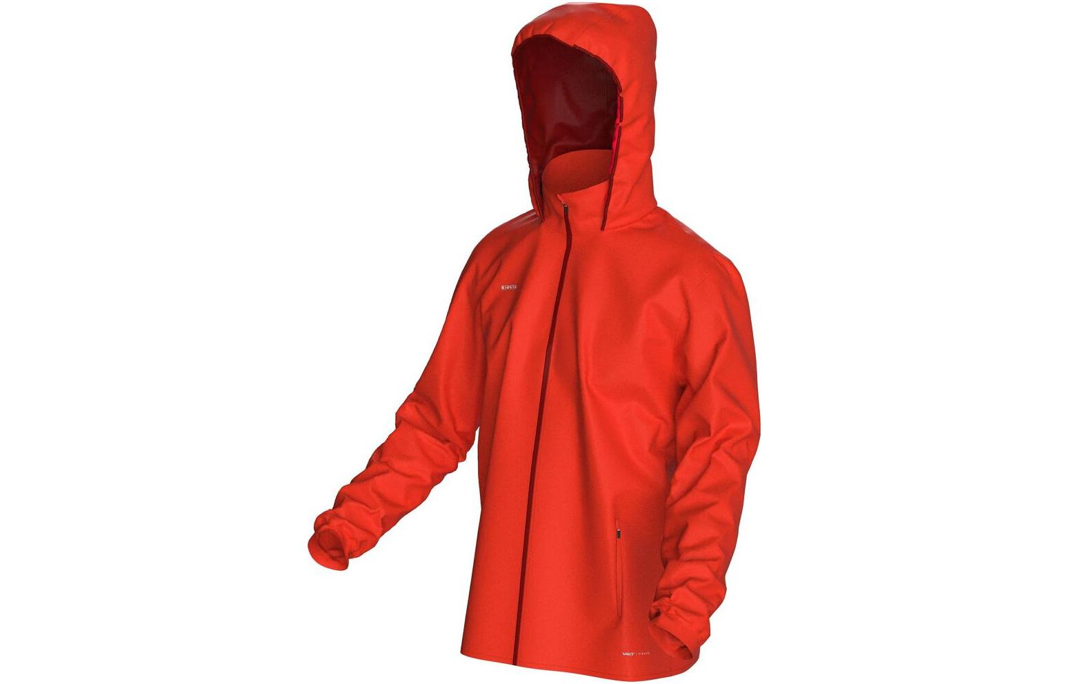 DECATHLON Viralto Club Red/Grey Waterproof Quick-Dry Running Jacket 8756481