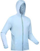 DECATHLON Waterproof Breathable Lightweight Hoodie Jacket Unisex Light Blue 349178 DECATHLON Waterproof Breathable Lightweight Hoodie Jacket Unisex Light Blue 349178