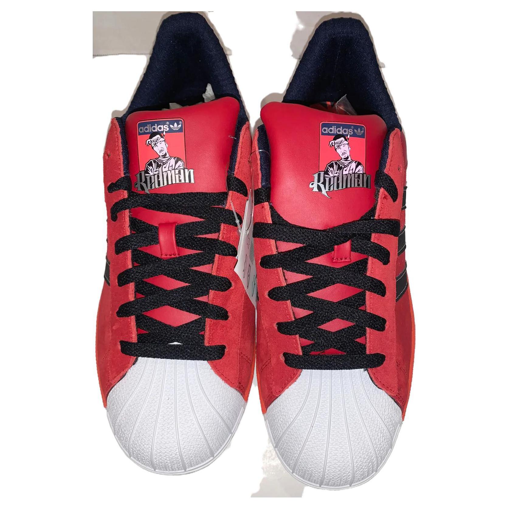 Lookbook Def Jam x Redman x adidas originals Superstar 2 "University 百搭休閒 輕鬆舒適 減震耐磨 低幫 板鞋 男女同款 黑紅