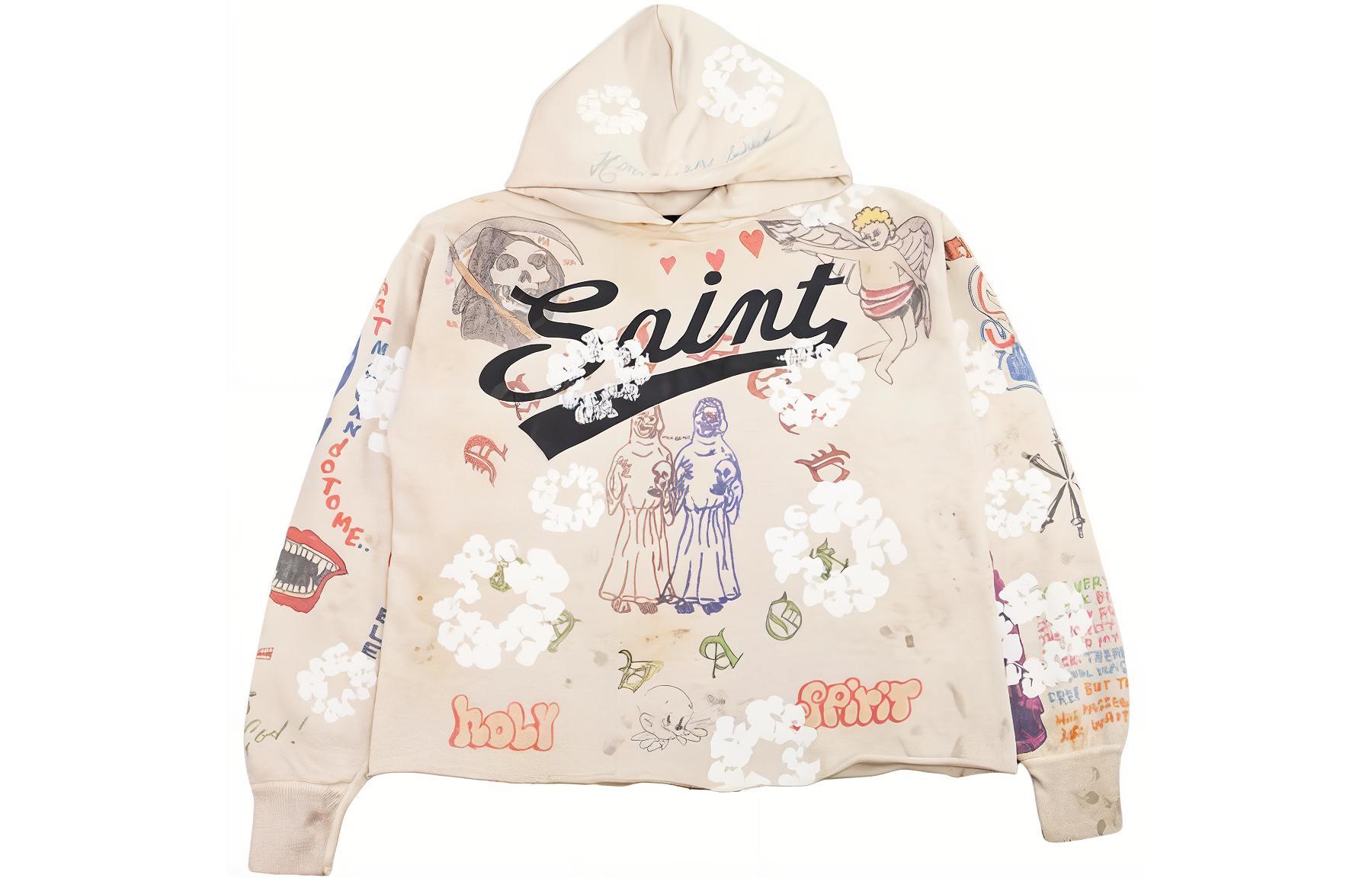 Denim Tears All-Over Letter Print Hoodie Brown Unisex SM-S22-0000-083