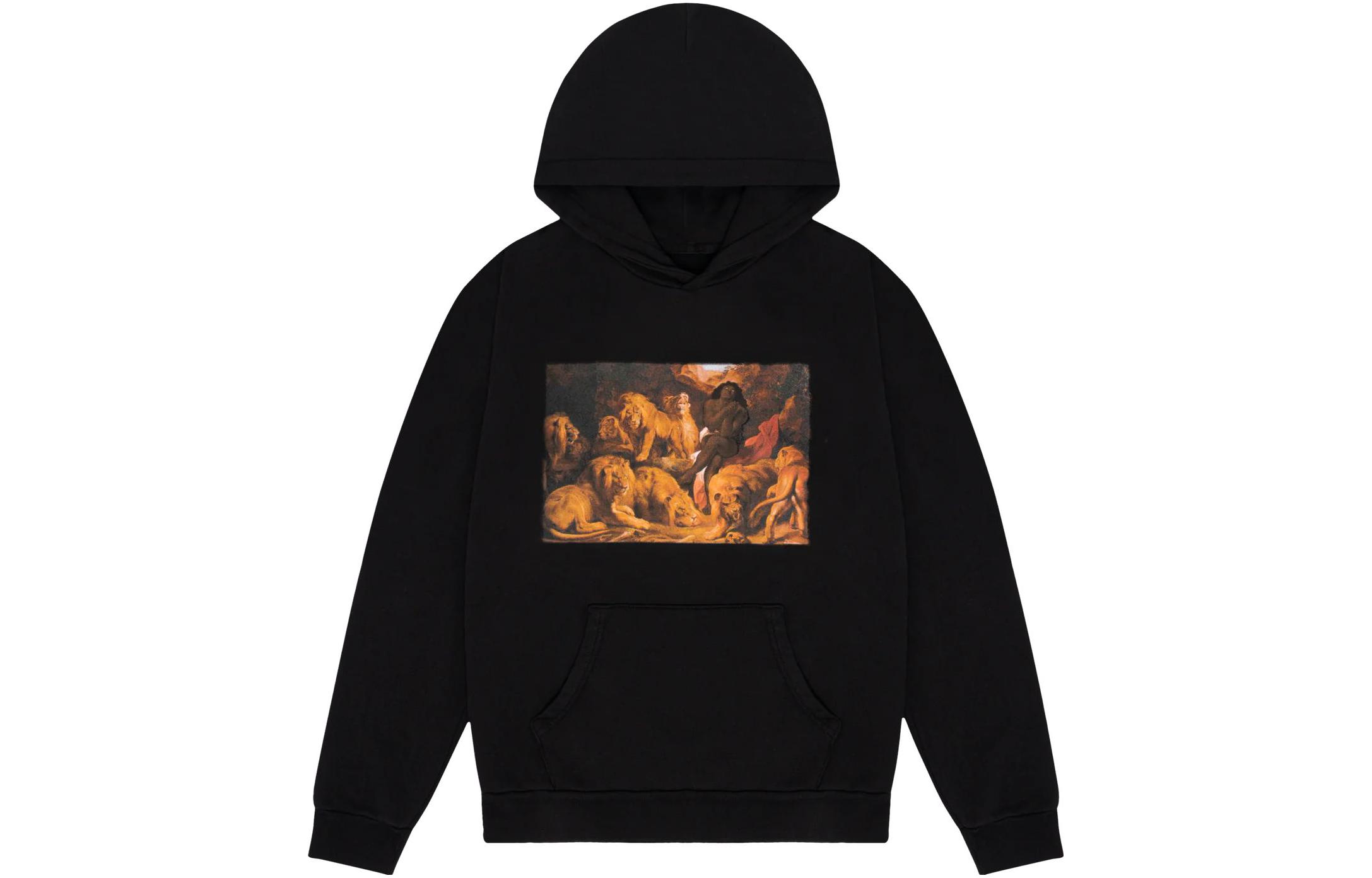 Denim Tears Alphabet Print Black Hoodie Unisex 201-101-52