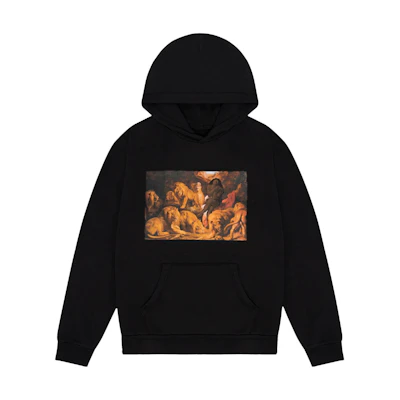 Denim Tears Alphabet Print Black Hoodie Unisex 201-101-52