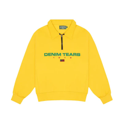 Denim Tears Alphabet Pullover Hoodie Unisex Yellow 306-600-61
