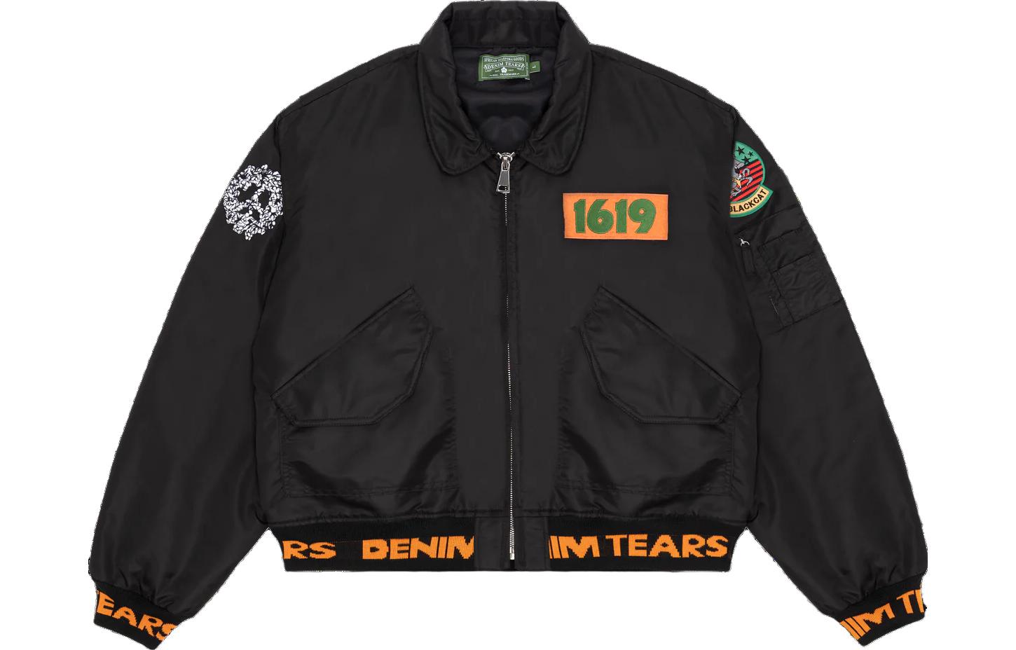 Denim Tears Alphanumeric Embroidered Jacket Unisex Black 800-010-49