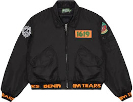 Denim Tears Alphanumeric Embroidered Jacket Unisex Black 800-010-49 Denim Tears Alphanumeric Embroidered Jacket Unisex Black 800-010-49