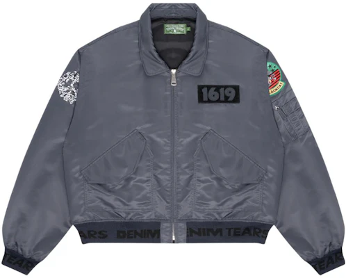 Denim Tears Alphanumeric 刺繡外套 男女同款 灰藍色 800-082-49 Buy Denim Tears Alphanumeric 刺繡外套 男女同款 灰藍色 800-082-49