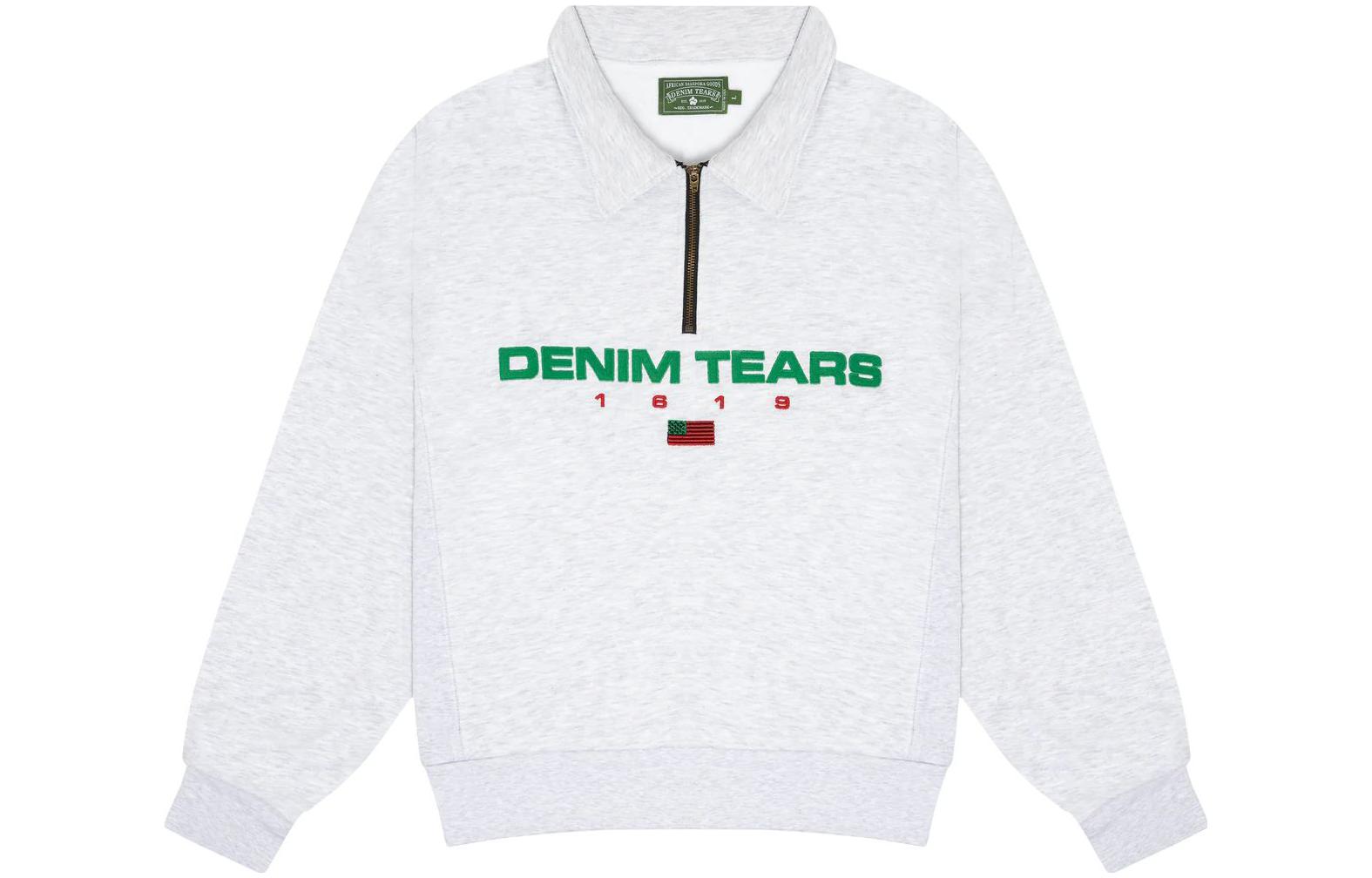 Denim Tears Alphanumeric Pullover Sweatshirt Unisex Grey 306-070-61