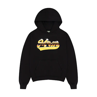 Denim Tears Black Cherub SS24 Letter Print Hoodie Unisex Black 201-010-100