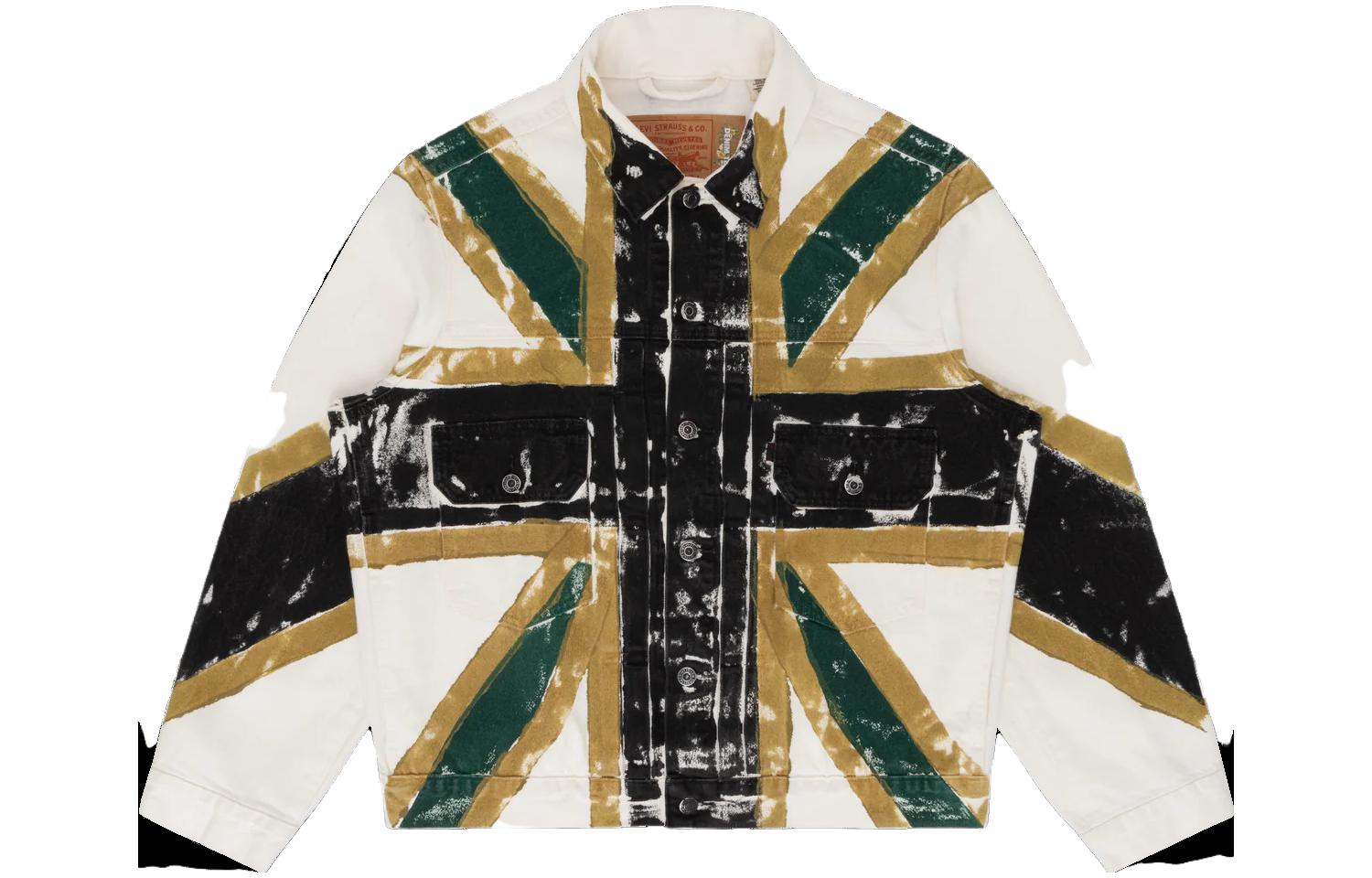 Denim Tears Colorblock Collared Casual Jacket Unisex Multicolor 802-500-40