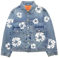Denim Tears Floral Print Blue Denim Jacket Men’s Long Sleeve Casual Outerwear PC9-A23l8-0003 Denim Tears Floral Print Blue Denim Jacket Men’s Long Sleeve Casual Outerwear PC9-A23l8-0003
