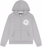 Denim Tears Gray Letter Print Zip-Up Hoodie 201-070-27 Denim Tears Gray Letter Print Zip-Up Hoodie 201-070-27