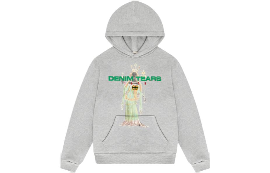 Denim Tears Letter Hoodie Unisex Grey 201-070-104