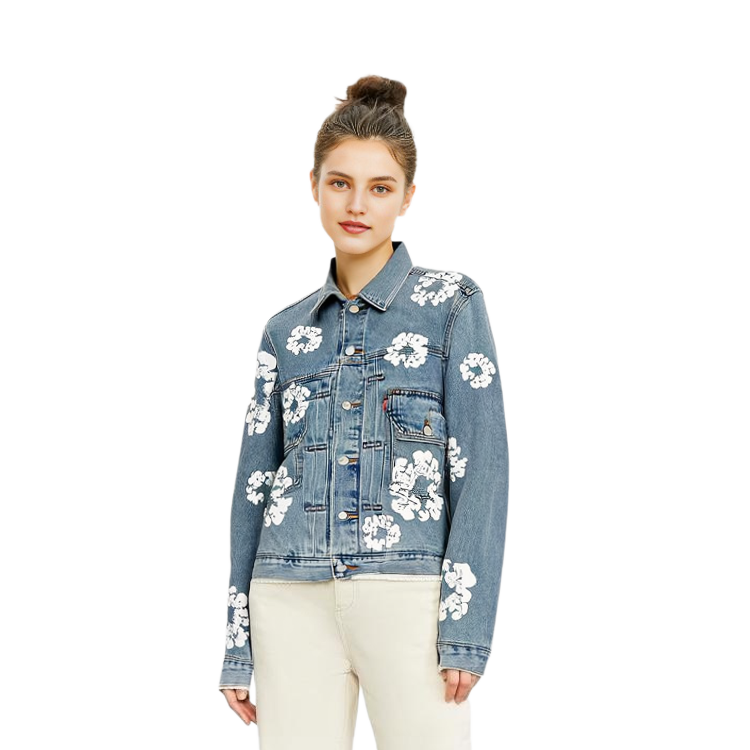 Shop Denim Tears 淺藍色男女通用口袋丹寧外套 802-0003-30