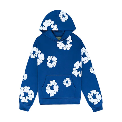 Denim Tears Multicolor Wreath Print Hoodie Unisex Blue 301-020-30