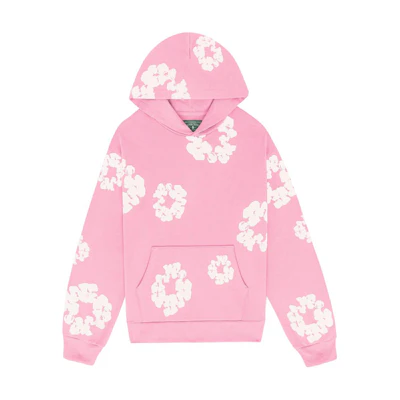 Denim Tears Pink Multicolor Wreath Print Hoodie Unisex 301-100-30