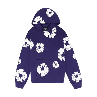 Denim Tears Purple Color Block Wreath Hoodie Unisex 301-200-30