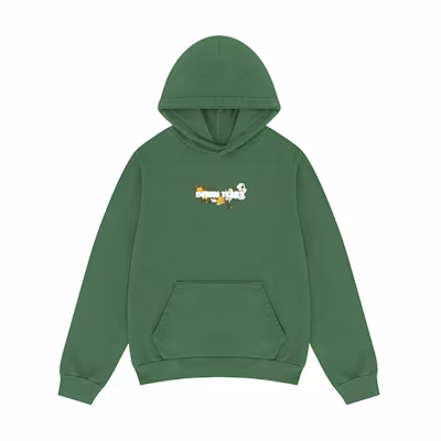 Denim Tears SS24 Embroidered Logo Hoodie Unisex Green 013-014-001
