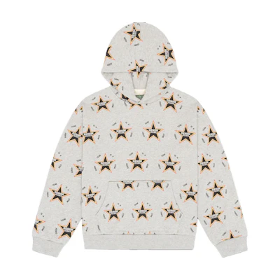 Denim Tears SS24 Grey Star-Print Oversized Hoodie Unisex 013-016-132