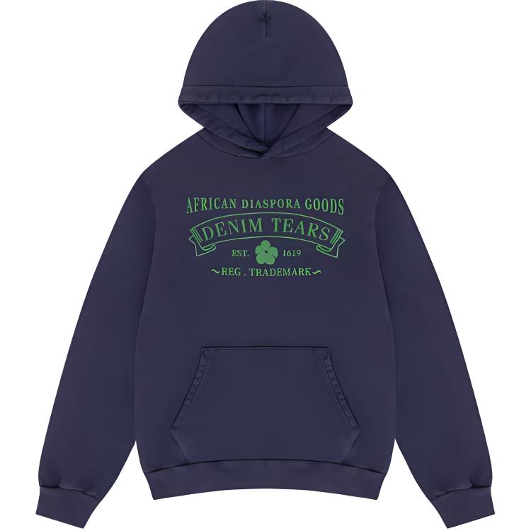 Denim Tears SS24 Purple Logo Hoodie Unisex Pullover Sweatshirt 013-028-154