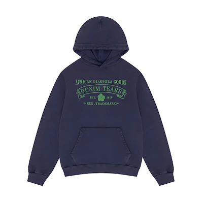 Denim Tears SS24 Purple Logo Hoodie Unisex Pullover Sweatshirt 013-028-154