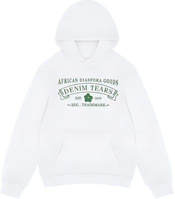 Denim Tears SS24 White Hoodie Pullover Sweatshirt Unisex Letter Print 013-033-154 Buy Denim Tears SS24 White Hoodie Pullover Sweatshirt Unisex Letter Print 013-033-154