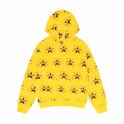 Denim Tears SS24 Yellow Pentagram Print Oversized Hoodie Men 013-036-132