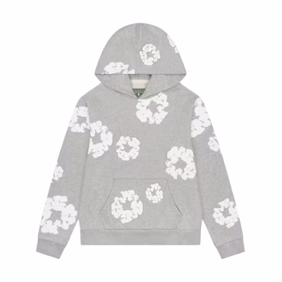 Denim Tears SS25 All-Over Wreath Hoodie Unisex Classic Kangaroo Pocket Design SS25THD0652