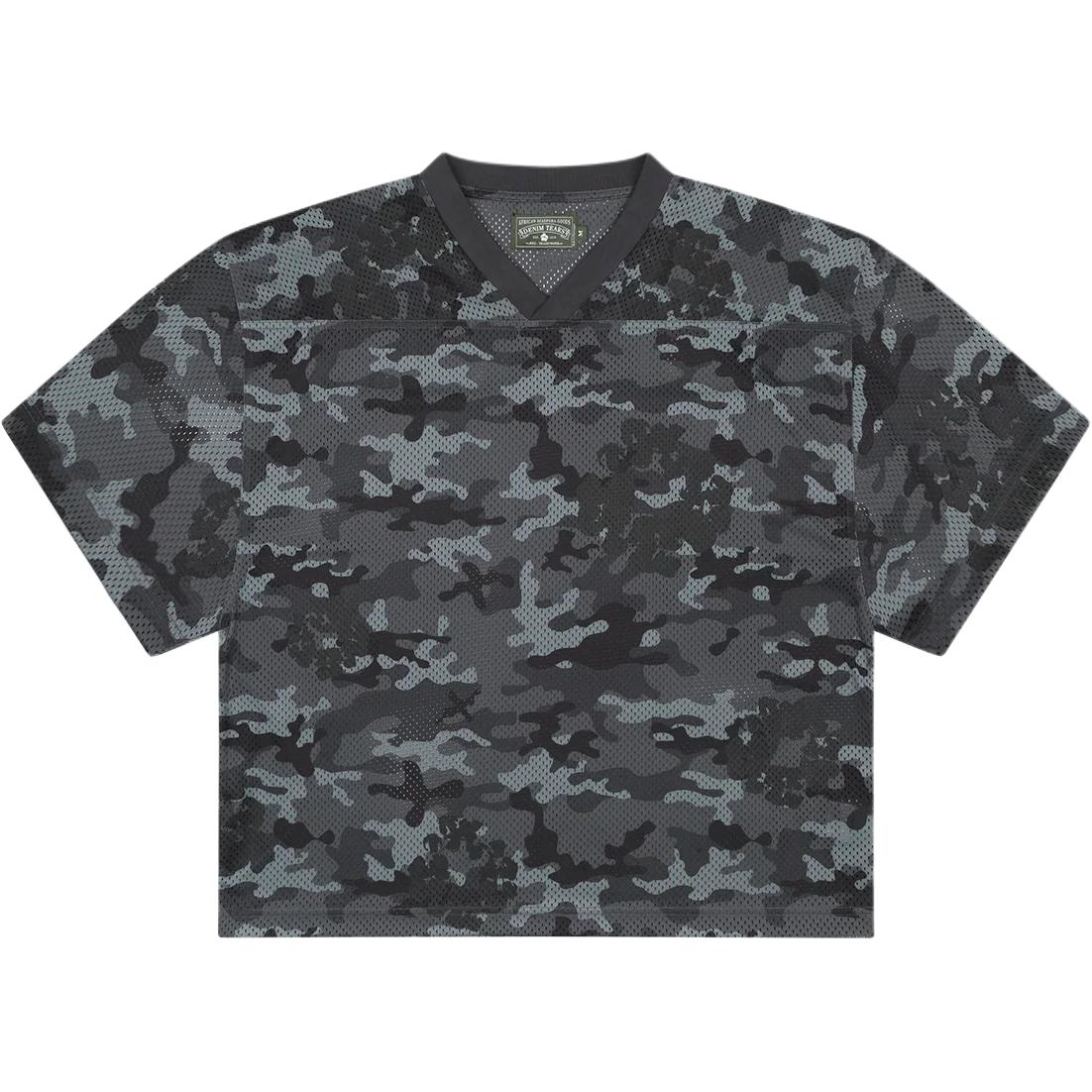 Denim Tears SS25 Camo Cotton Wreath Mesh Football Jersey Unisex Short Sleeve SS25TKJ12312163