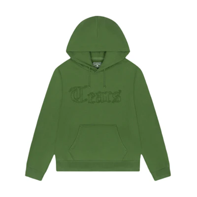 Denim Tears SS25 Green Letter Patch Kangaroo Pocket Hoodie Unisex Casual Wear SS25THD0611