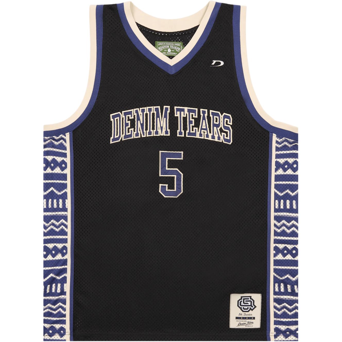 Denim Tears SS25 Letter Logo Sleeveless Basketball Jersey Unisex SS25TKJ00323