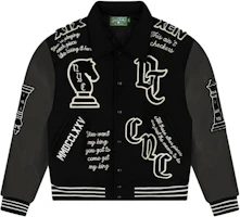 Denim Tears SS25 Letter Patch Logo Embroidered Buttoned Jacket Black Unisex SS25OCB0011 Denim Tears SS25 Letter Patch Logo Embroidered Buttoned Jacket Black Unisex SS25OCB0011