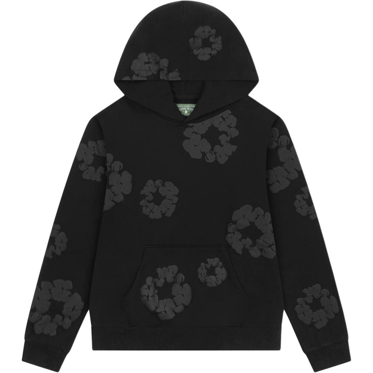 Denim Tears SS25 Monochrome Wreath Pullover Hoodie Unisex. SS25THD6512094